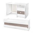Letto MAXI PLUS NEW white+coffee /letto per adolescenti; scrivania; mobiletto multifunzionale/